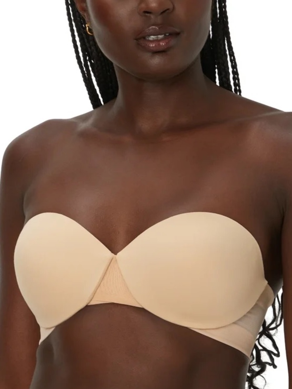 NWT Maidenform nude mesh dreamwire convertible strapless lift bra size 38B